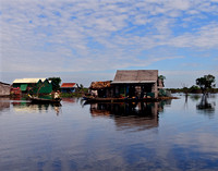Floating Village on tributary to Tonle Sap Lake