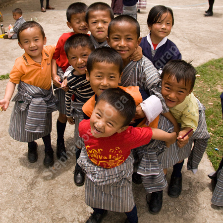 Schoolyard in Bhutan